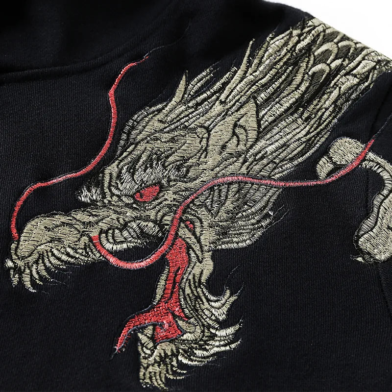 Supzoom Top Fashion Loose  Autumn And Winter New Arrival Dragon Embroidery Chinese Style Popular Casual Animal Cotton Hoodies - Clikcy