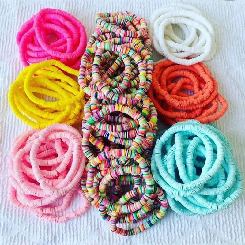 Handmade Colorful Polymer Clay Bracelets Pure Handmade Bead Boho Bracelet for Man and Woman Cheap Items and Free Shipping - Clikcy