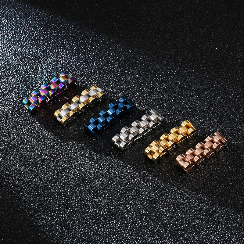 Stainless Steel Ring for Men Colorful Bike Chain Rings Women Stainless Steel 8mm Chain Link Finger Rings  Biker Cheap Jewelry - Clikcy