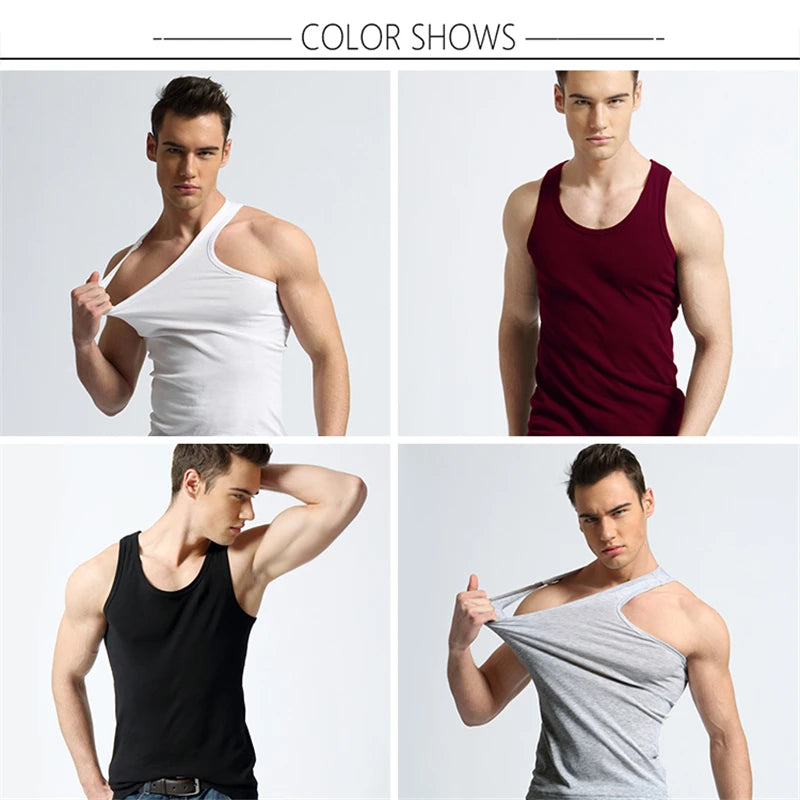 TFETTER Men's Underwear Cotton Tank Top Men High Quality Bodybuilding Singlet Sleeveless Slim Fit Vest Men Tank Tops - Clikcy