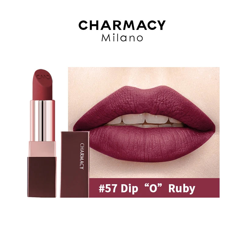 CHARMACY Matte Durable Easy To Wear Lipstick Natural Matte Red Velvet Lip Stick Lip Coloring Makeup Women Beauty Cosmetics - Clikcy