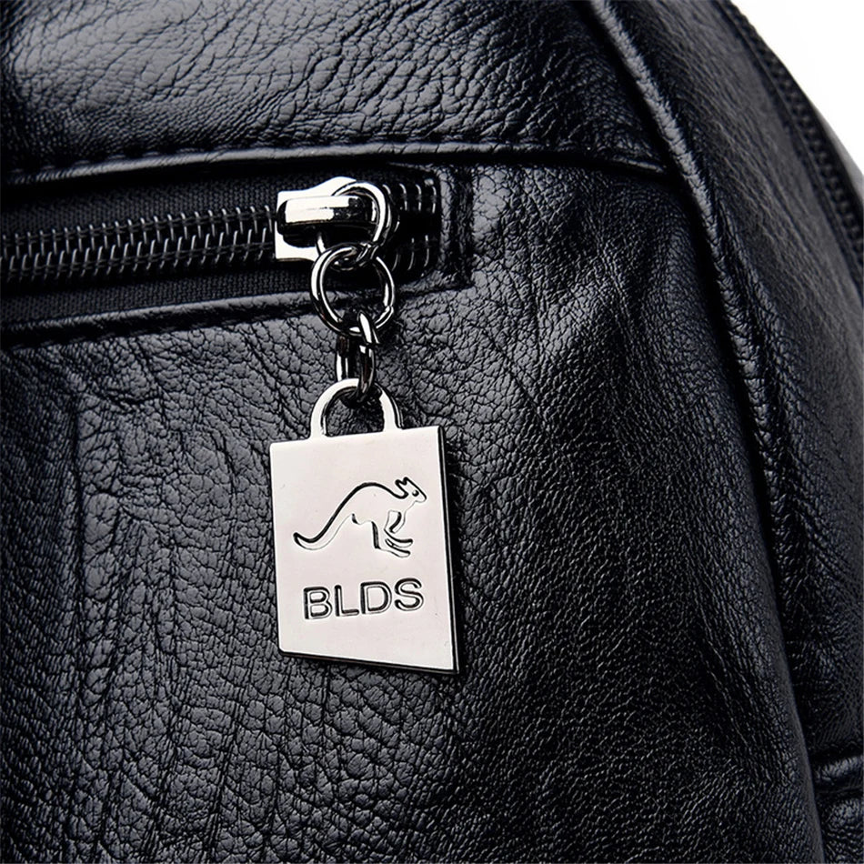 Genuine Women Leather Backpack Fashion Female Shoulder Bag Sac a Dos Ladies Bagpack Mochilas School Bags For Teenage Girls 2024 - Clikcy