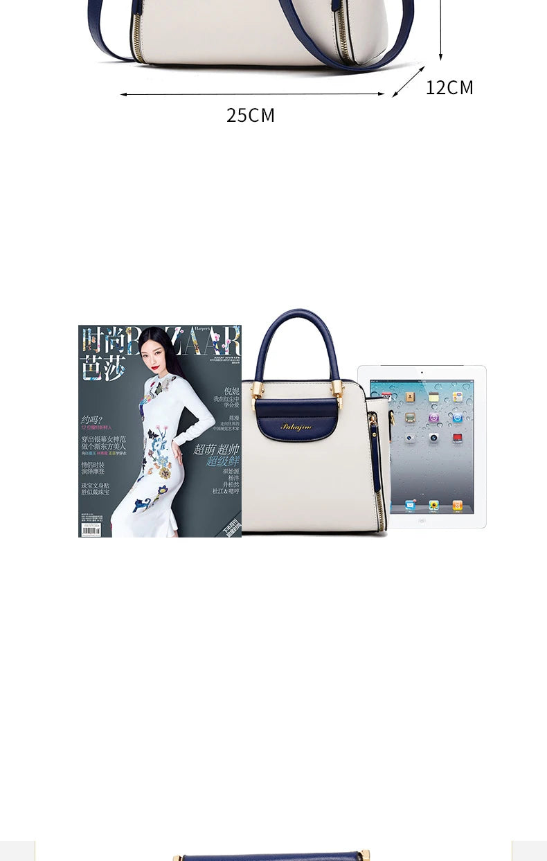 Women's bag 2025 new fashion women's bags hit color hand-held  bag Europeand the United States all-match shoulder messenger bag - Clikcy