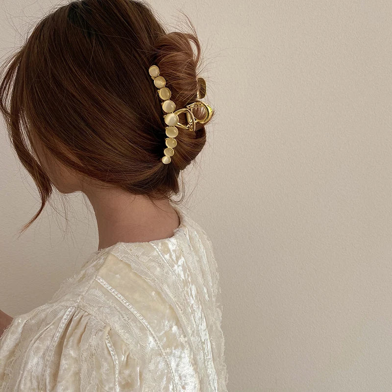 2025 New Elegant Opals Grip Back Of The Head Fixed Hair Shark Clip Headdress Girls Fashion Hairpin Accessories For Womans Clip - Clikcy