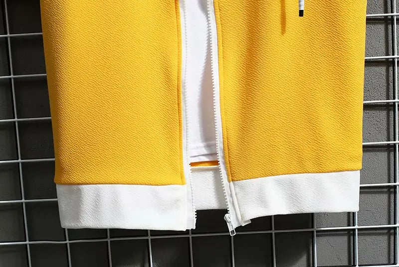 Japan Style Men's Hoodies Fashion Streetwear Short Sleeve Hooded Sweatshirts Men Casual Harajuku Prints Men Clothing Hoodies - Clikcy