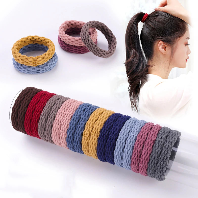 10PCS Women Girls Simple Basic Elastic Hair Bands Ties Scrunchie Ponytail Holder Rubber Bands Fashion Headband Hair Accessories - Clikcy