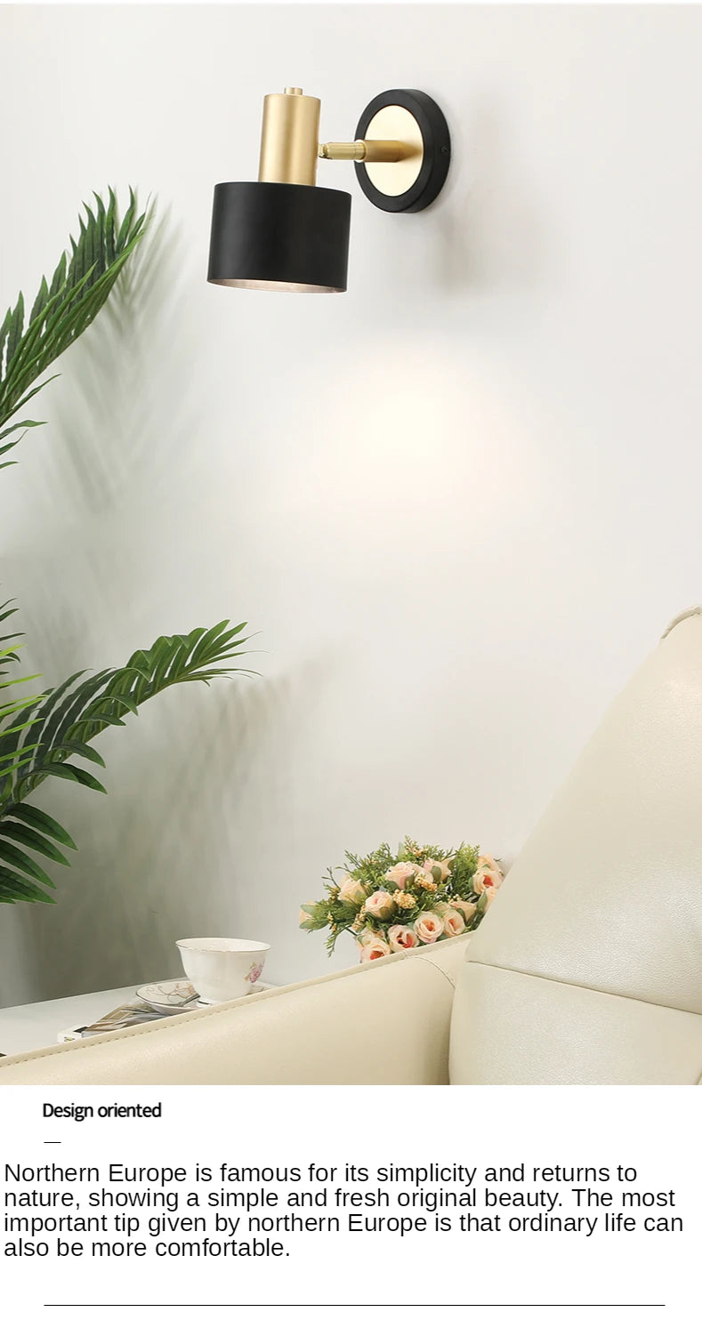 LED Wall Lamp for Bedroom Bedside Lamp Modern Lighting Mirror Front Lamp Living Dining Room Kitchen Sofa Background Wall Lights - Clikcy