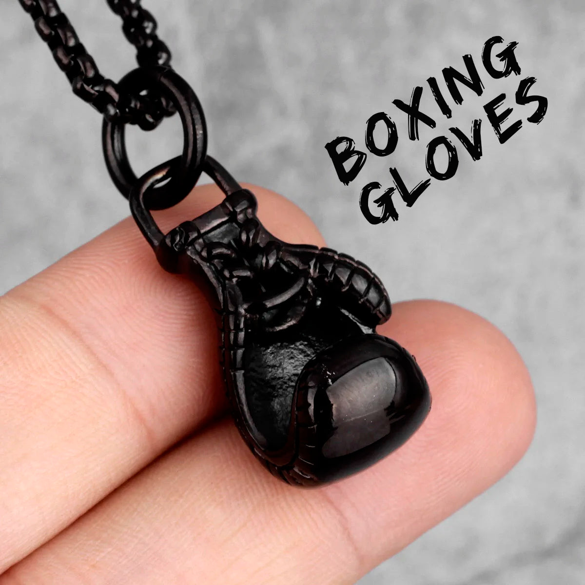 Fitness Gym Bodybuilding Boxing Gloves Stainless Steel Men Necklaces Pendants Chain for Boyfriend Male Jewelry Gift Wholesale - Clikcy