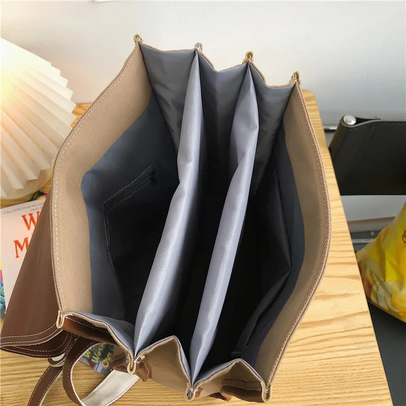 Preppy style women backpack Large Capacity Laptop Bag Casual School Backpacks for Girls patchwork Travel bags for Female totes - Clikcy