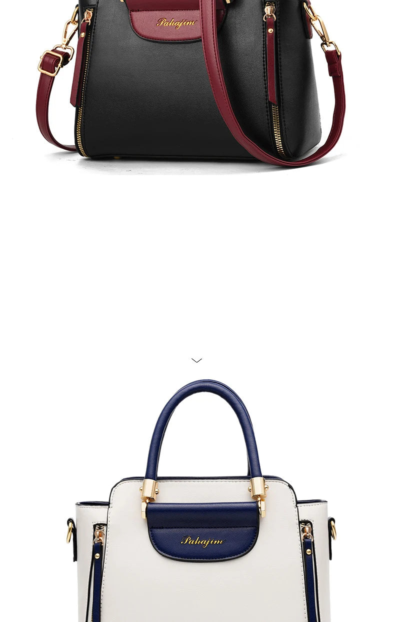 Women's bag 2025 new fashion women's bags hit color hand-held  bag Europeand the United States all-match shoulder messenger bag - Clikcy