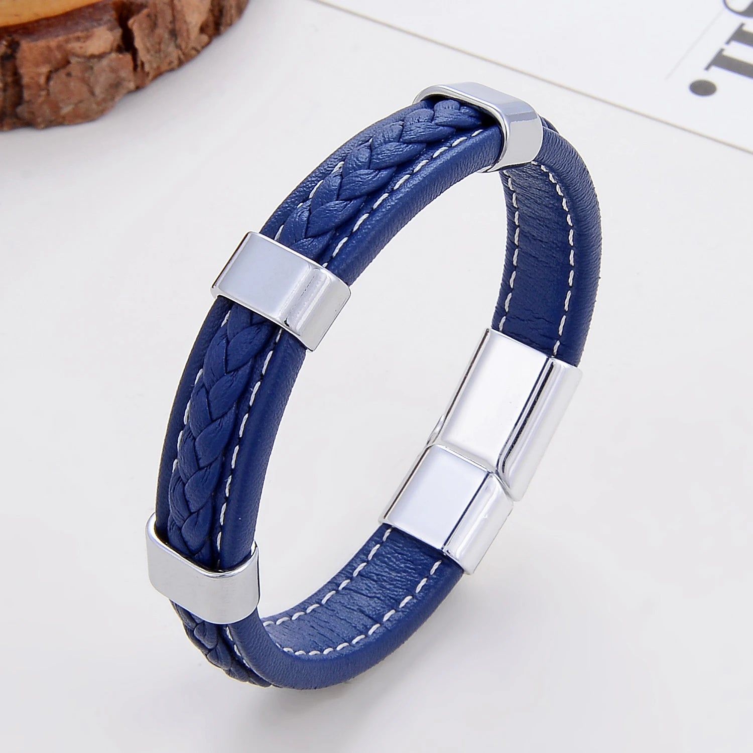 Classic Braided Leather Bracelet For Women Zinc Alloy Metal Mens Jewelry Bracelets Femme Accessories 2021 браслет мужской - Clikcy