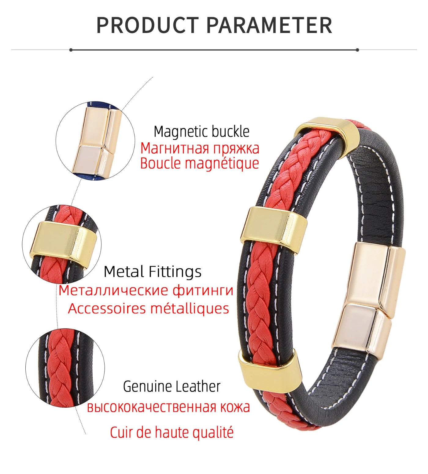 Classic Braided Leather Bracelet For Women Zinc Alloy Metal Mens Jewelry Bracelets Femme Accessories 2021 браслет мужской - Clikcy