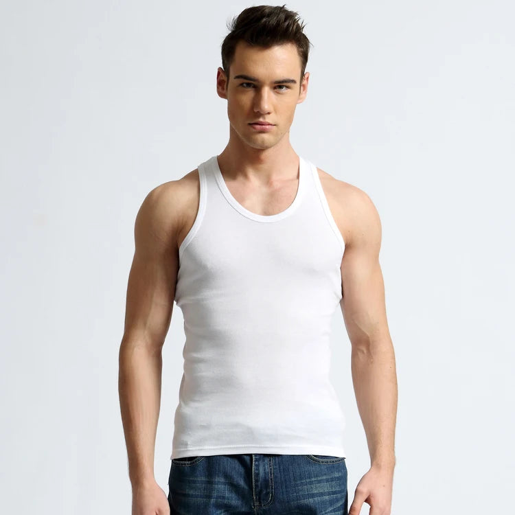 TFETTER Men's Underwear Cotton Tank Top Men High Quality Bodybuilding Singlet Sleeveless Slim Fit Vest Men Tank Tops - Clikcy