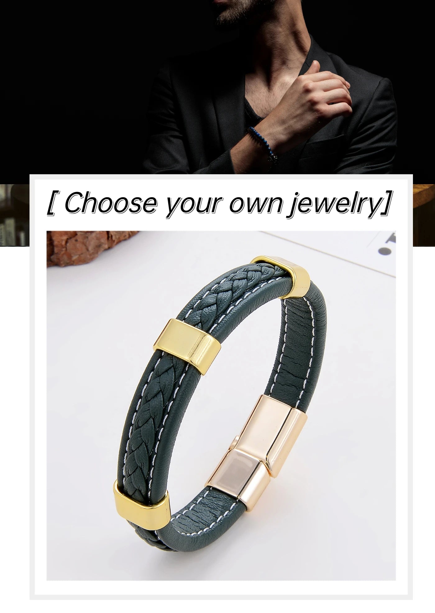 Classic Braided Leather Bracelet For Women Zinc Alloy Metal Mens Jewelry Bracelets Femme Accessories 2021 браслет мужской - Clikcy