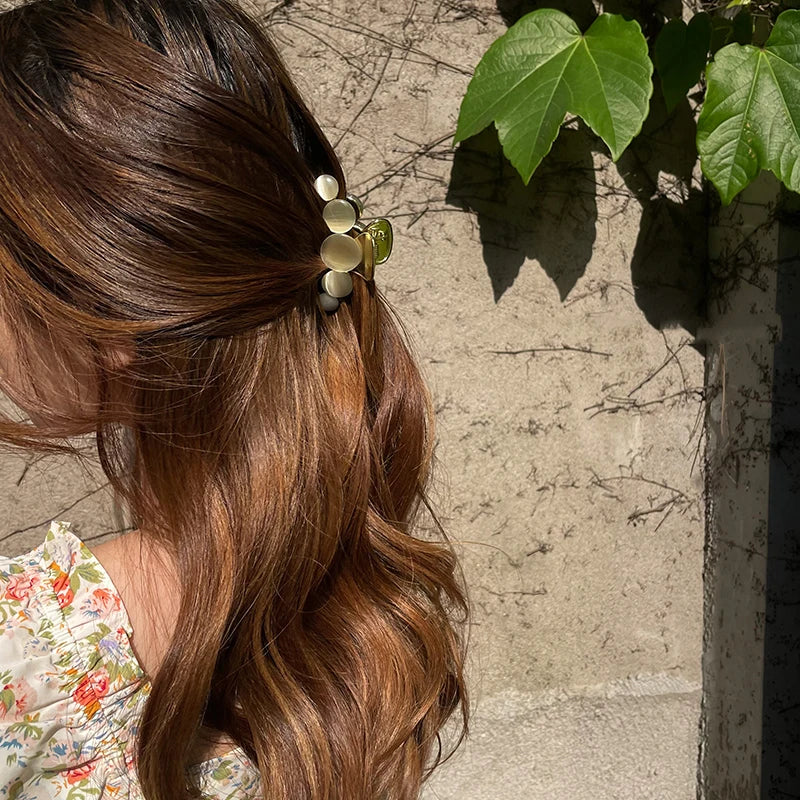 2025 New Elegant Opals Grip Back Of The Head Fixed Hair Shark Clip Headdress Girls Fashion Hairpin Accessories For Womans Clip - Clikcy