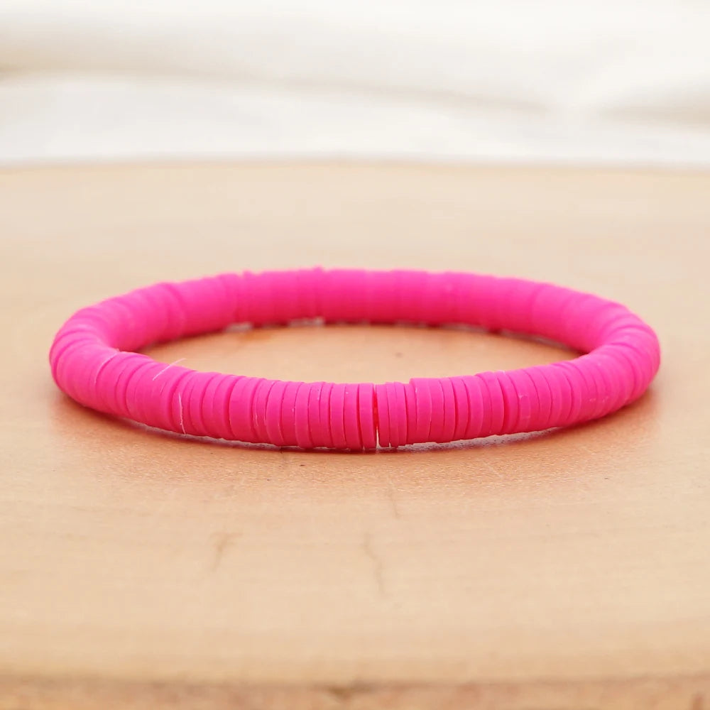 Handmade Colorful Polymer Clay Bracelets Pure Handmade Bead Boho Bracelet for Man and Woman Cheap Items and Free Shipping - Clikcy