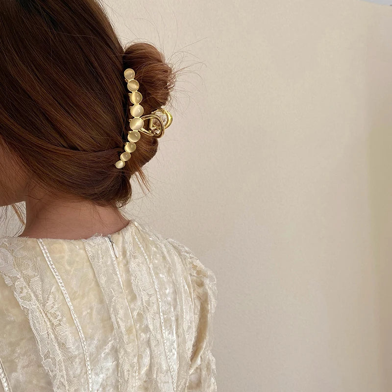 2025 New Elegant Opals Grip Back Of The Head Fixed Hair Shark Clip Headdress Girls Fashion Hairpin Accessories For Womans Clip - Clikcy