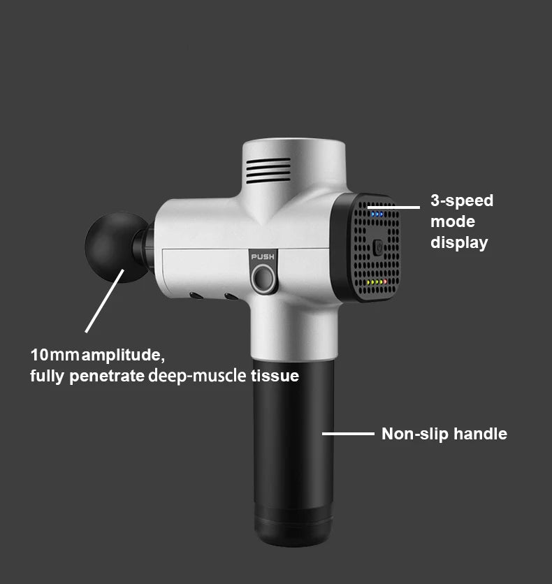 Phoenix A2 Massage Gun Muscle Relaxation Deep Tissue Massager Dynamic Vibrator Back Portable Handheld Display Fascia Gun Massage - Clikcy