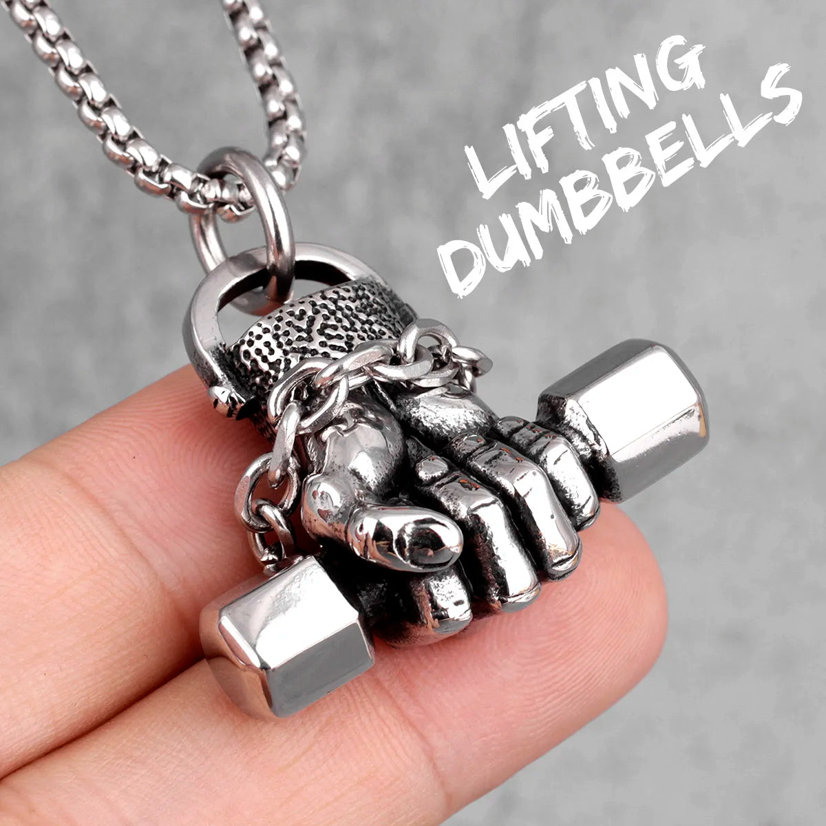 Fitness Gym Bodybuilding Boxing Gloves Stainless Steel Men Necklaces Pendants Chain for Boyfriend Male Jewelry Gift Wholesale - Clikcy