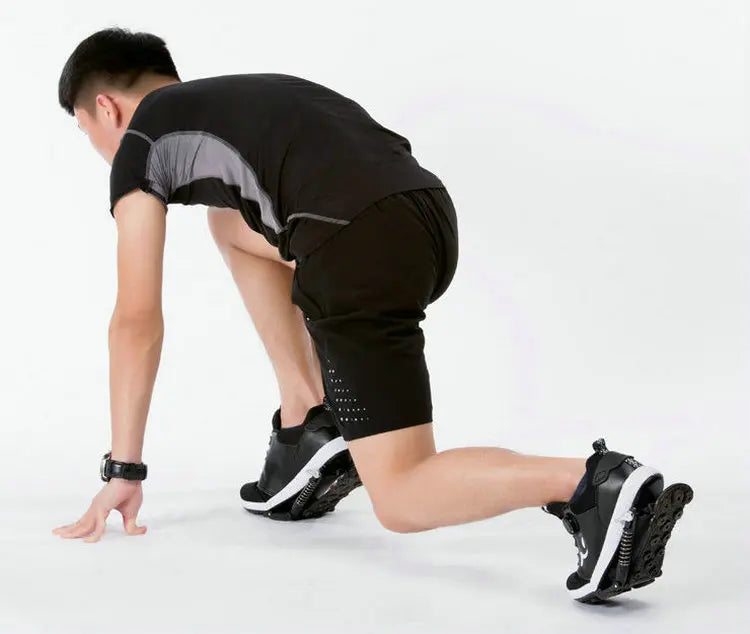 Mechanical running shoes Bouncing Spring shock absorption running Shoes Women men Sneaker Shoes - Clikcy