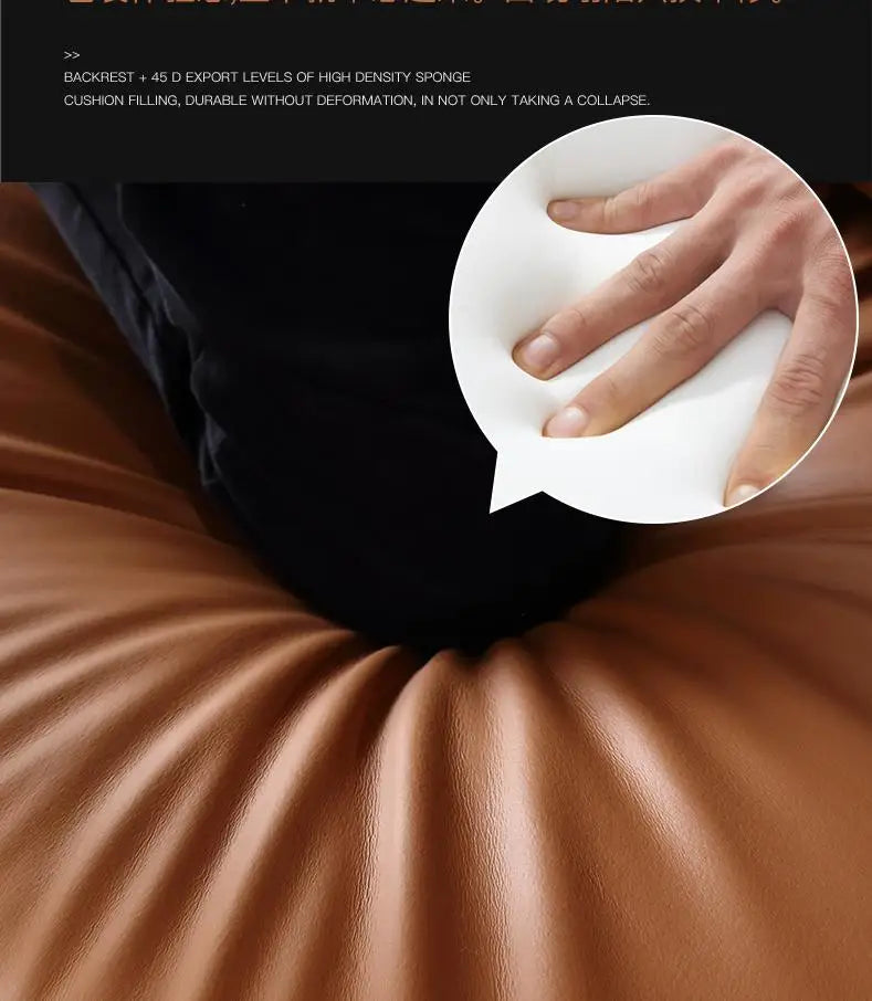 Modern Minimalist Living Room Leather Sofa  Apartment Furniture Set Combination Wtih Customzied Color - Clikcy