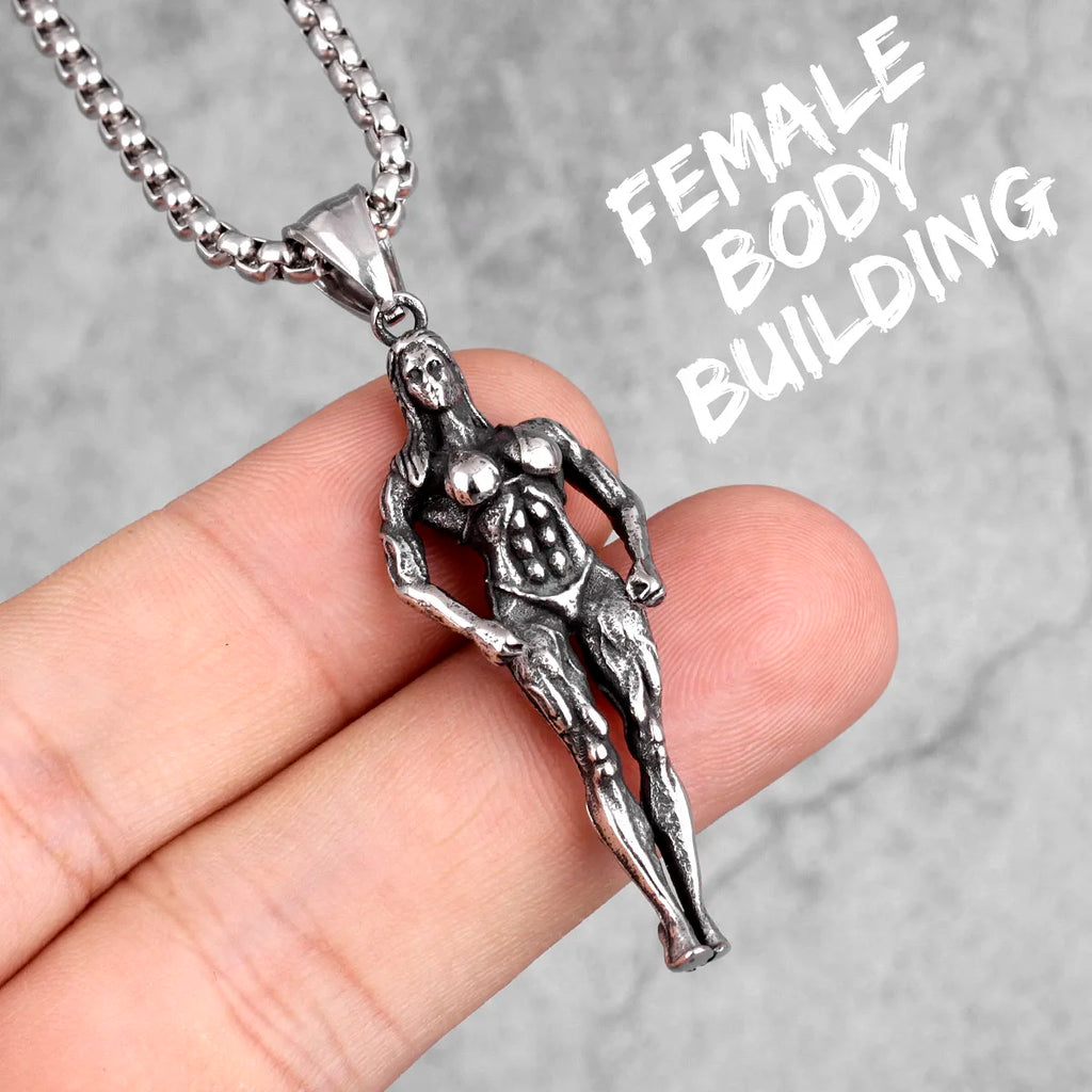 Fitness Gym Bodybuilding Boxing Gloves Stainless Steel Men Necklaces Pendants Chain for Boyfriend Male Jewelry Gift Wholesale - Clikcy