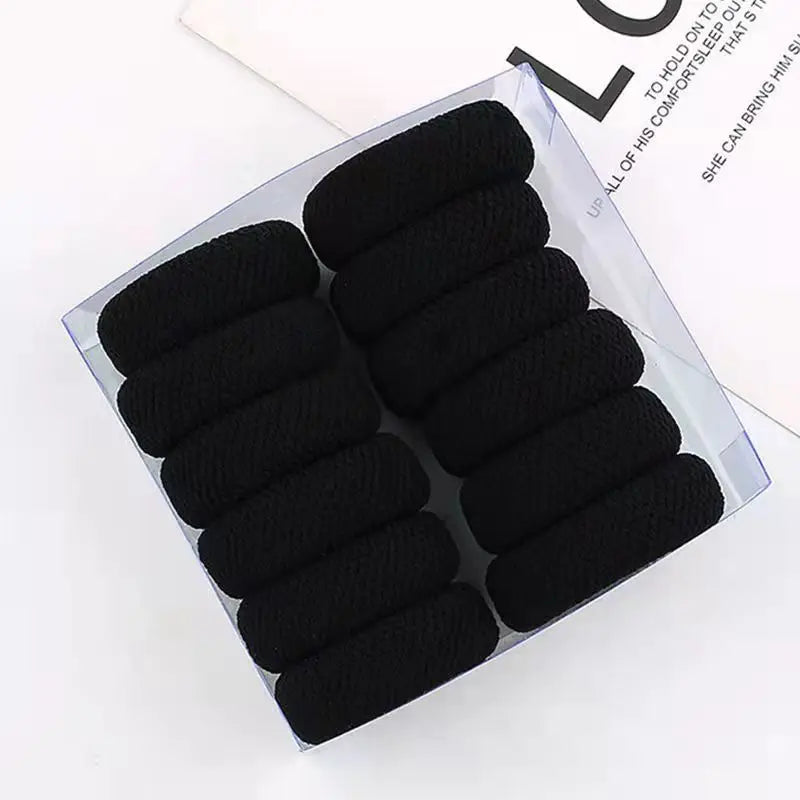 6PCS New Fashion Boutique Simple Thicken Ponytail Holders Rubber Band  Elastic Hair Bands Women Girls Hair Accessories Headwear - Clikcy