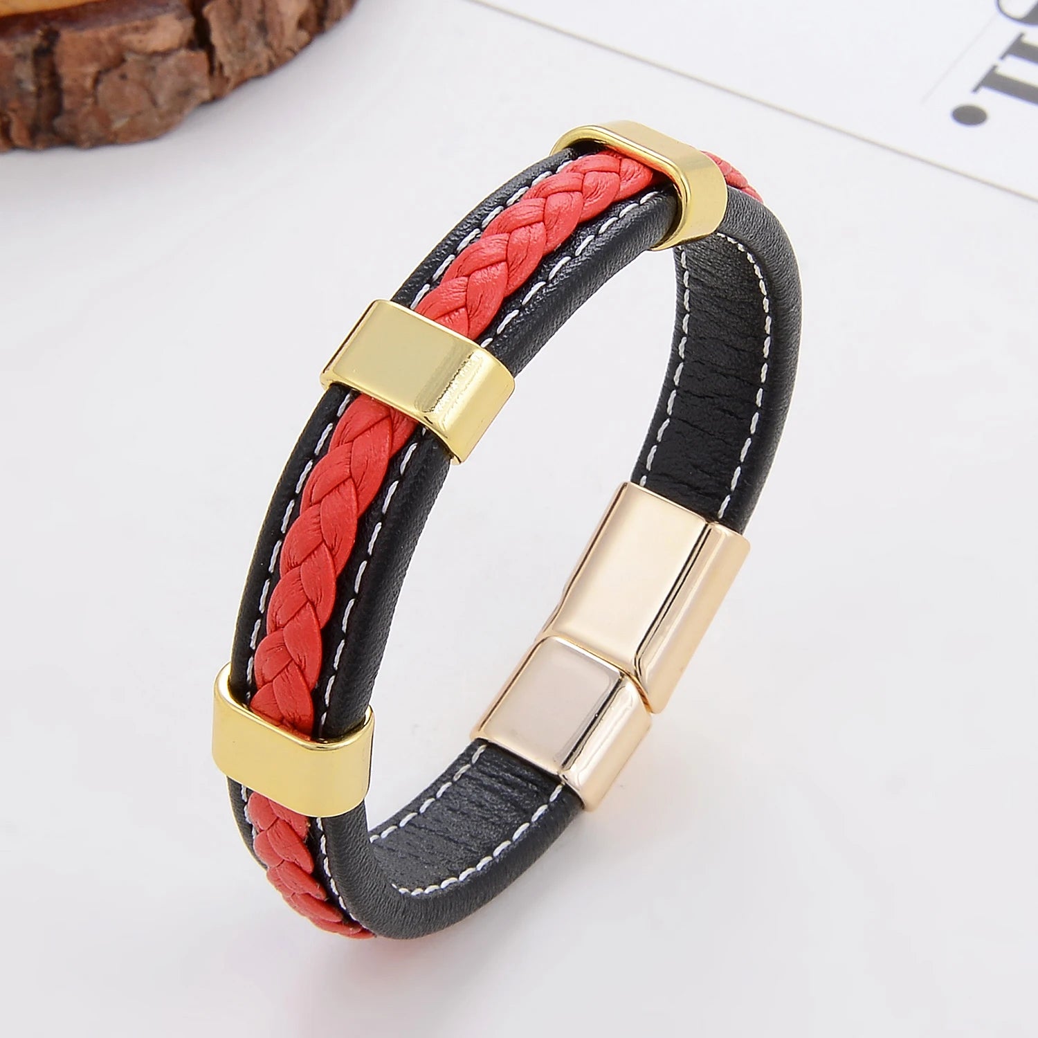 Classic Braided Leather Bracelet For Women Zinc Alloy Metal Mens Jewelry Bracelets Femme Accessories 2021 браслет мужской - Clikcy