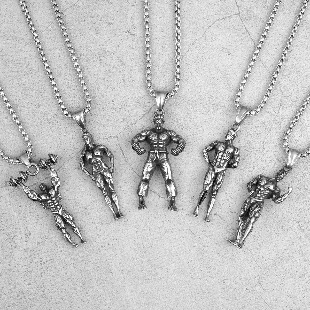 Fitness Gym Bodybuilding Boxing Gloves Stainless Steel Men Necklaces Pendants Chain for Boyfriend Male Jewelry Gift Wholesale - Clikcy