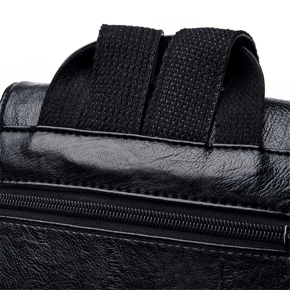 Genuine Women Leather Backpack Fashion Female Shoulder Bag Sac a Dos Ladies Bagpack Mochilas School Bags For Teenage Girls 2024