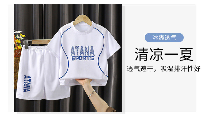 Sports Children's Sets Quick Drying T-shirt Shorts Sportswear Basketball Suits Kids Clothes Breathable Summer Children Clothing - Clikcy