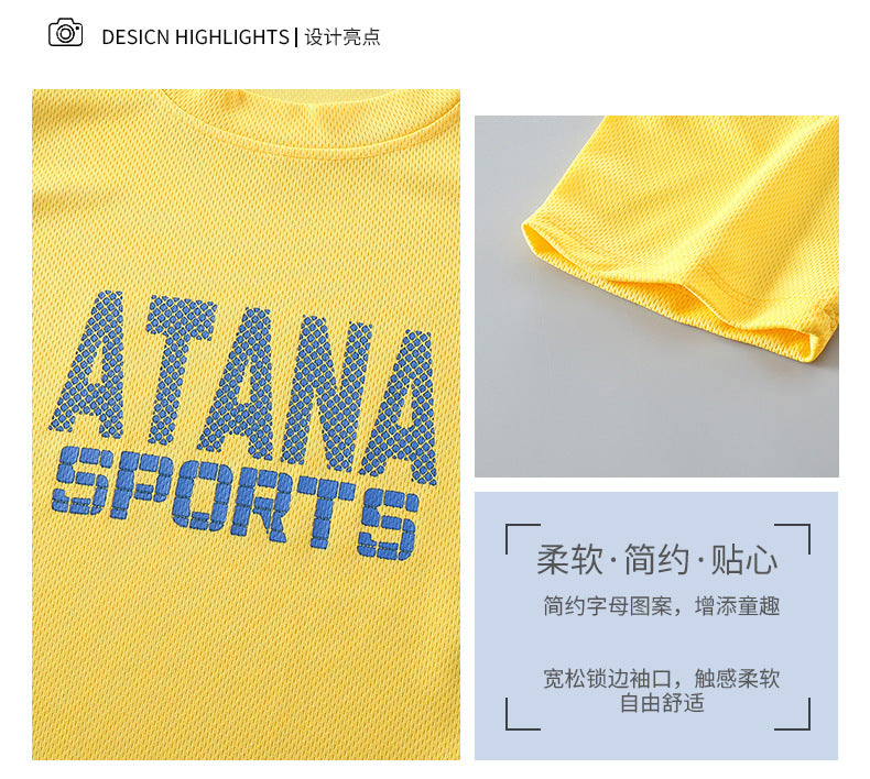 Sports Children's Sets Quick Drying T-shirt Shorts Sportswear Basketball Suits Kids Clothes Breathable Summer Children Clothing - Clikcy