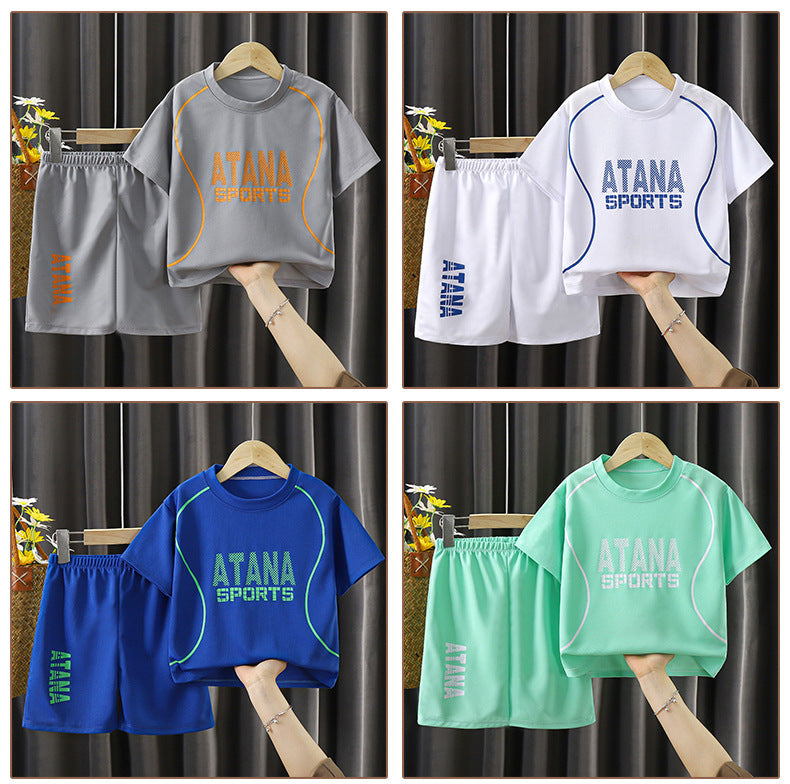 Sports Children's Sets Quick Drying T-shirt Shorts Sportswear Basketball Suits Kids Clothes Breathable Summer Children Clothing - Clikcy