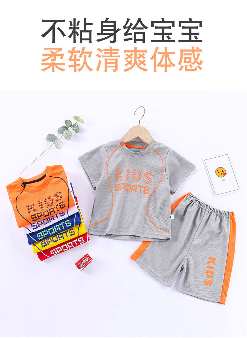 Sports Children's Sets Quick Drying T-shirt Shorts Sportswear Basketball Suits Kids Clothes Breathable Summer Children Clothing - Clikcy
