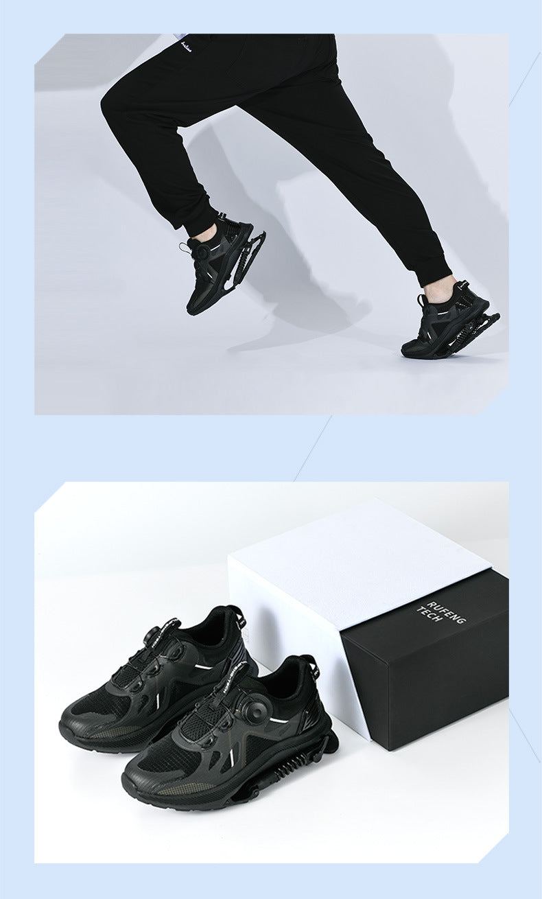 Mechanical running shoes Bouncing Spring shock absorption running Shoes Women men Sneaker Shoes