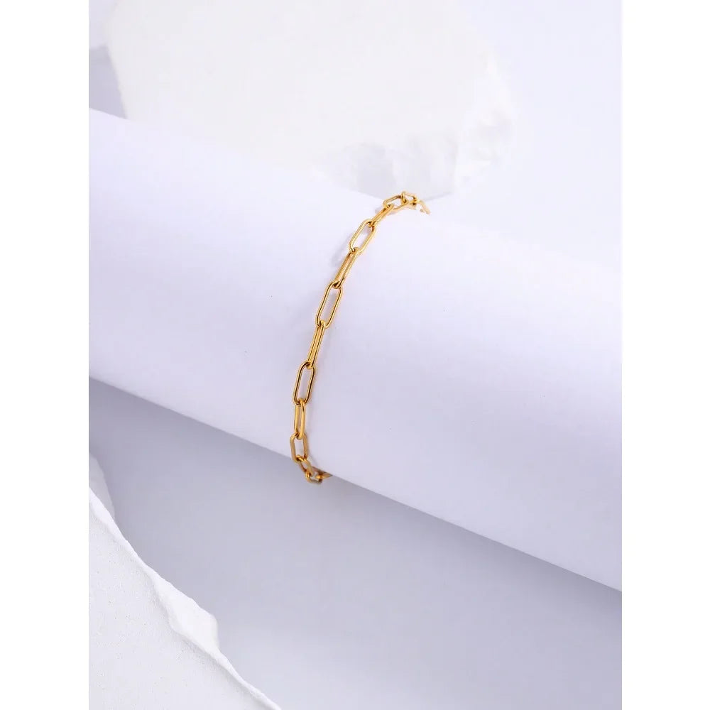 1 Piece Of Simple Casual Fashion Stainless Steel Round Snake Flat Snake Bracelet Is Suitable For Daily Wear, Gifts For Couples - Clikcy