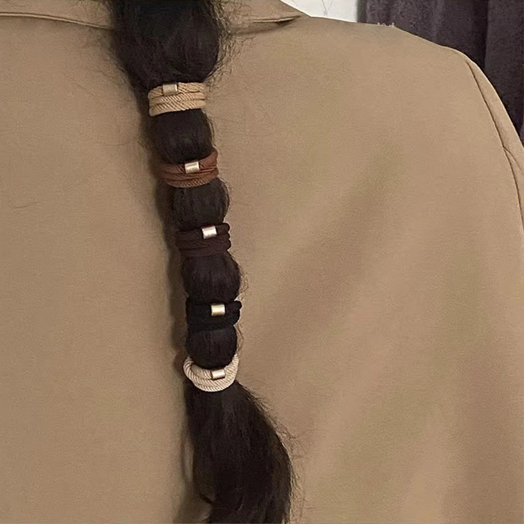 10PCS High elasticity black hair tie headband for women, simple hair tie, versatile, durable ponytail headband headpiece - Clikcy