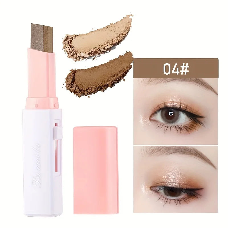 2 In 1 Pearly Highlighter Eyeshadow Stick Makeup Waterproof Long Lasting Glitter Eyeshadow Eyeliner Stick Eyes Makeup Cosmetics - Clikcy