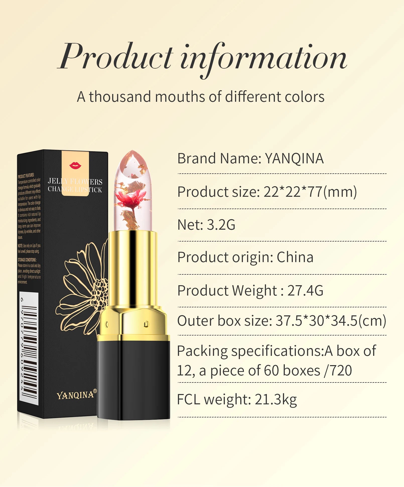 1PC Color Changing Lipstick Long Lasting  Jelly Lipsticks Lip Balm Moisturizing Makeup Lip Plumper Lip Tint Cosmetics For Women - Clikcy