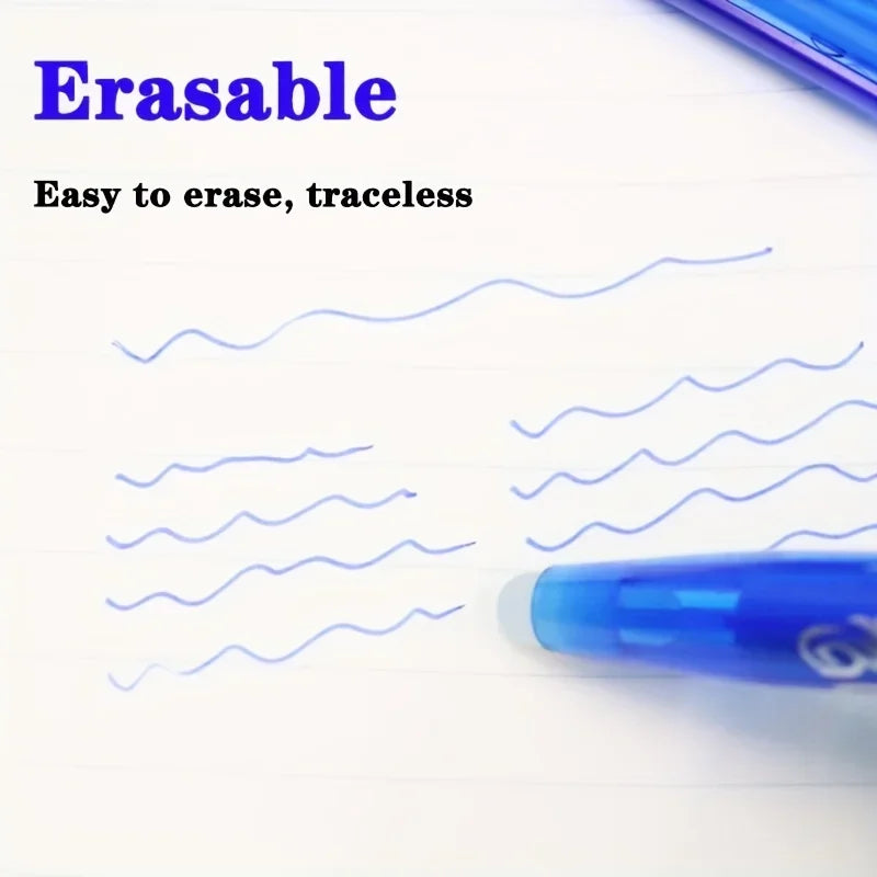 8/4pcs Erasable Gel Pen  Multi-Color0.5mm Tip Painting Writing Drawing School Black Blue Red Pink Orange Green Purple Light Blue - Clikcy