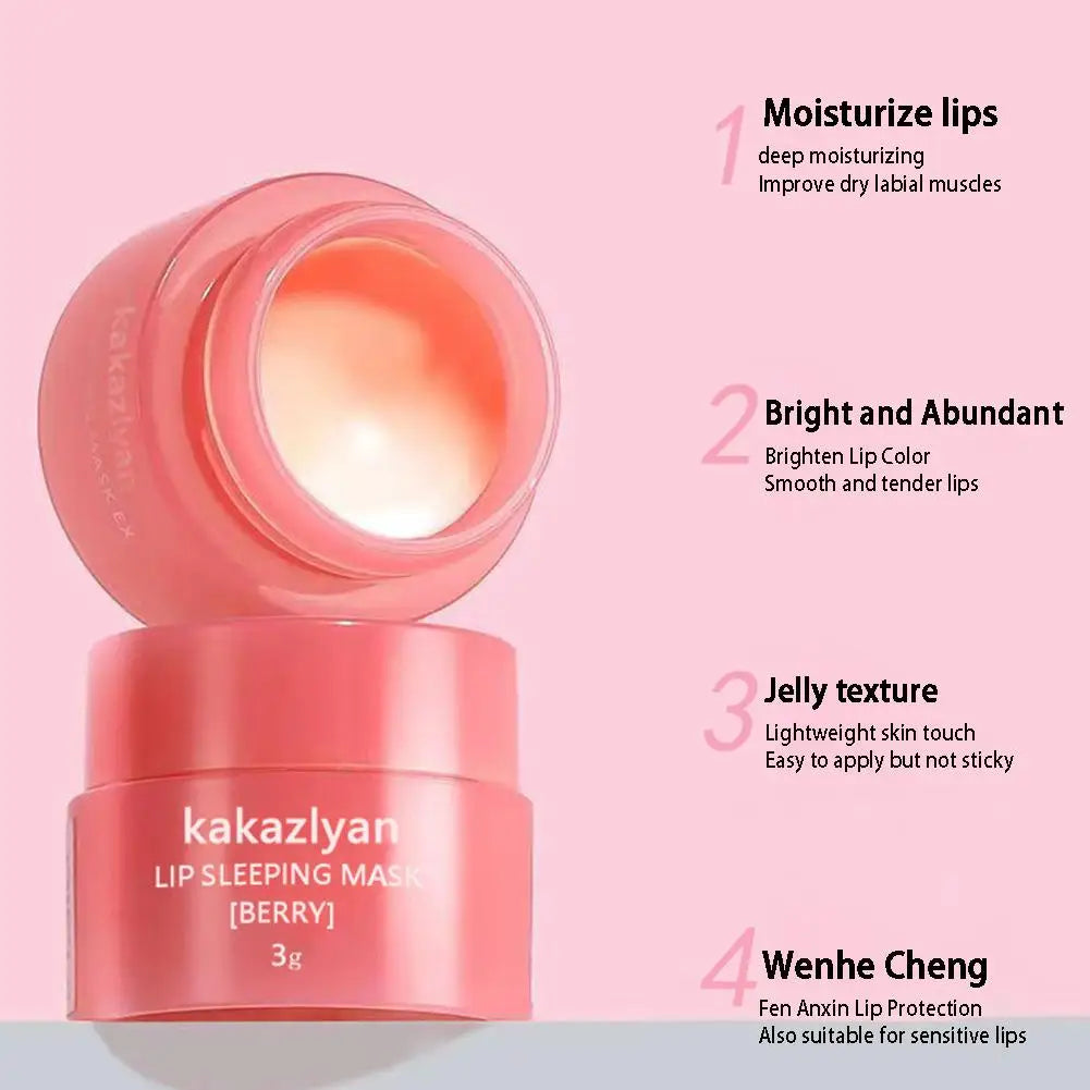 3g South Korea Lip Sleep Mask Night Sleep Maintenance Moisturizing Lip Gloss Bleach Cream Nourishing Lip Care Lip Balm - Clikcy
