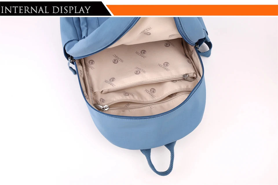 Waterproof Nylon Back Pack Women Multi Pockets Backpacks for Student Daypack Big School Bag Ladies Large Capacity Travel Bag - Clikcy