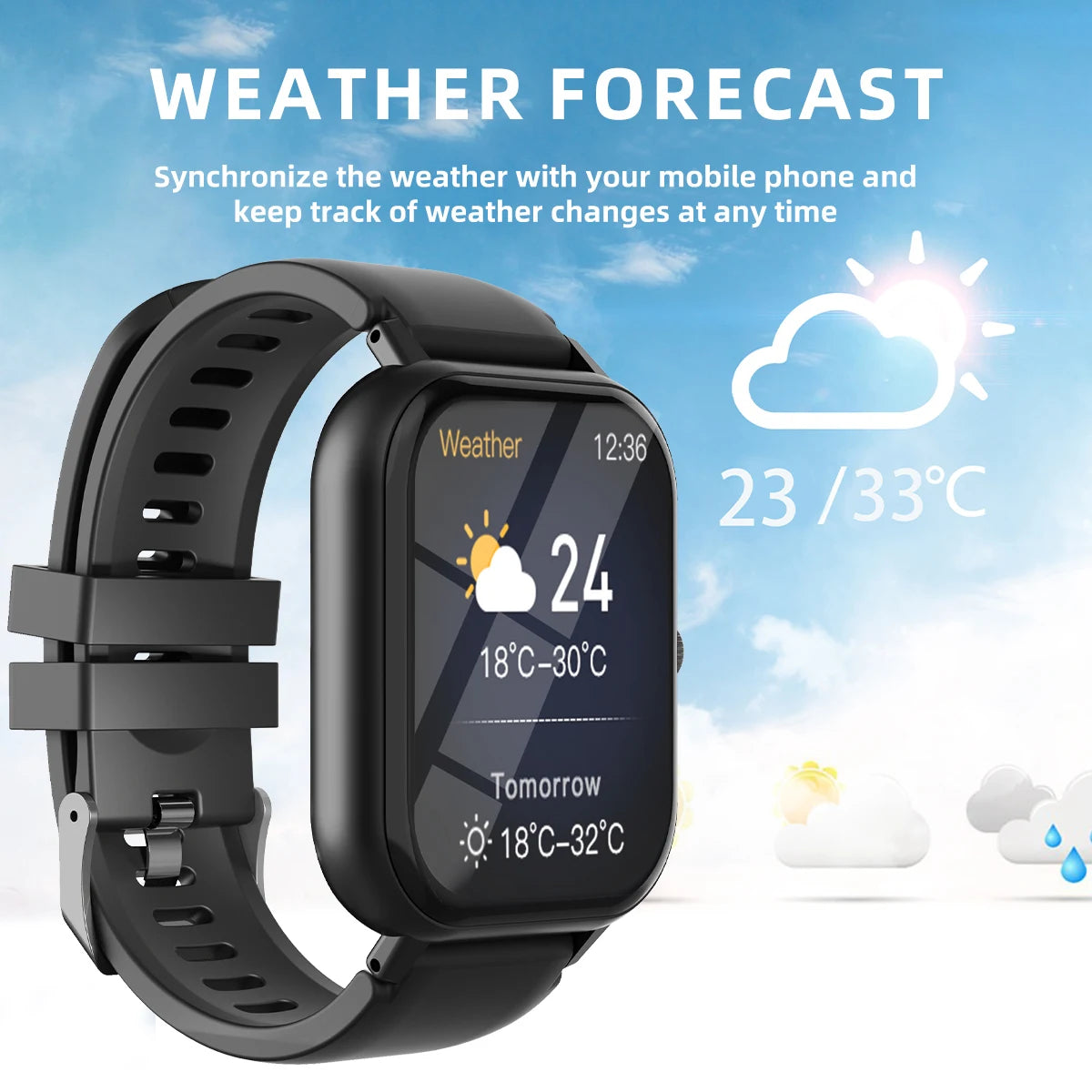 Smart Watch Sport Music Display Message Wrist Watch Sleep Heart Rate Monitoring Gifts Women 2025 Smartwatches Men Fitness Wrist - Clikcy
