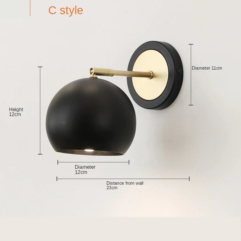 LED Wall Lamp for Bedroom Bedside Lamp Modern Lighting Mirror Front Lamp Living Dining Room Kitchen Sofa Background Wall Lights - Clikcy