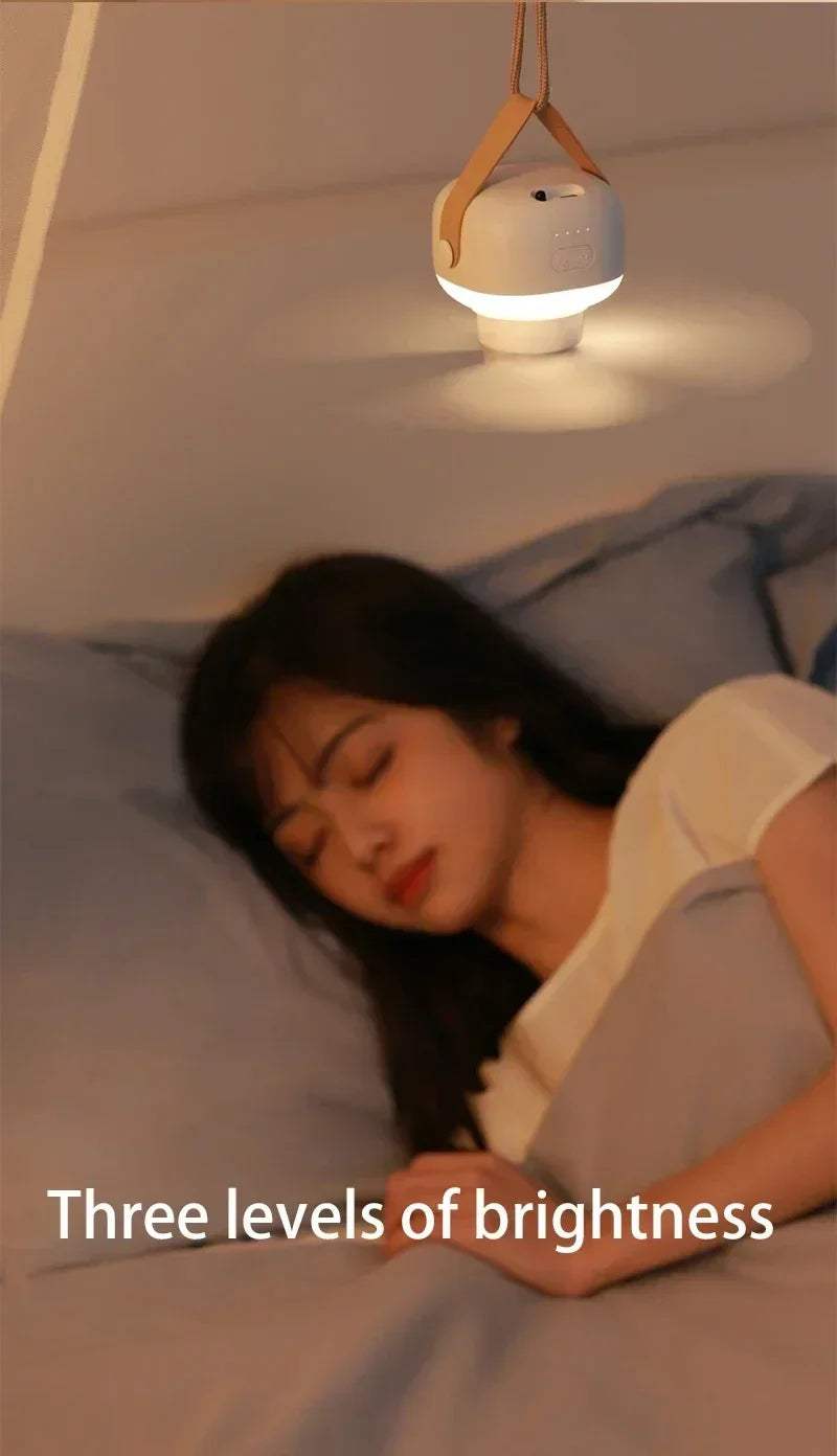 Portable Ceiling Fans Outdoor Camping Fan Tent Ventilator Cooler Rechargeable Electric Fan Remote Control LED Lighting - Clikcy