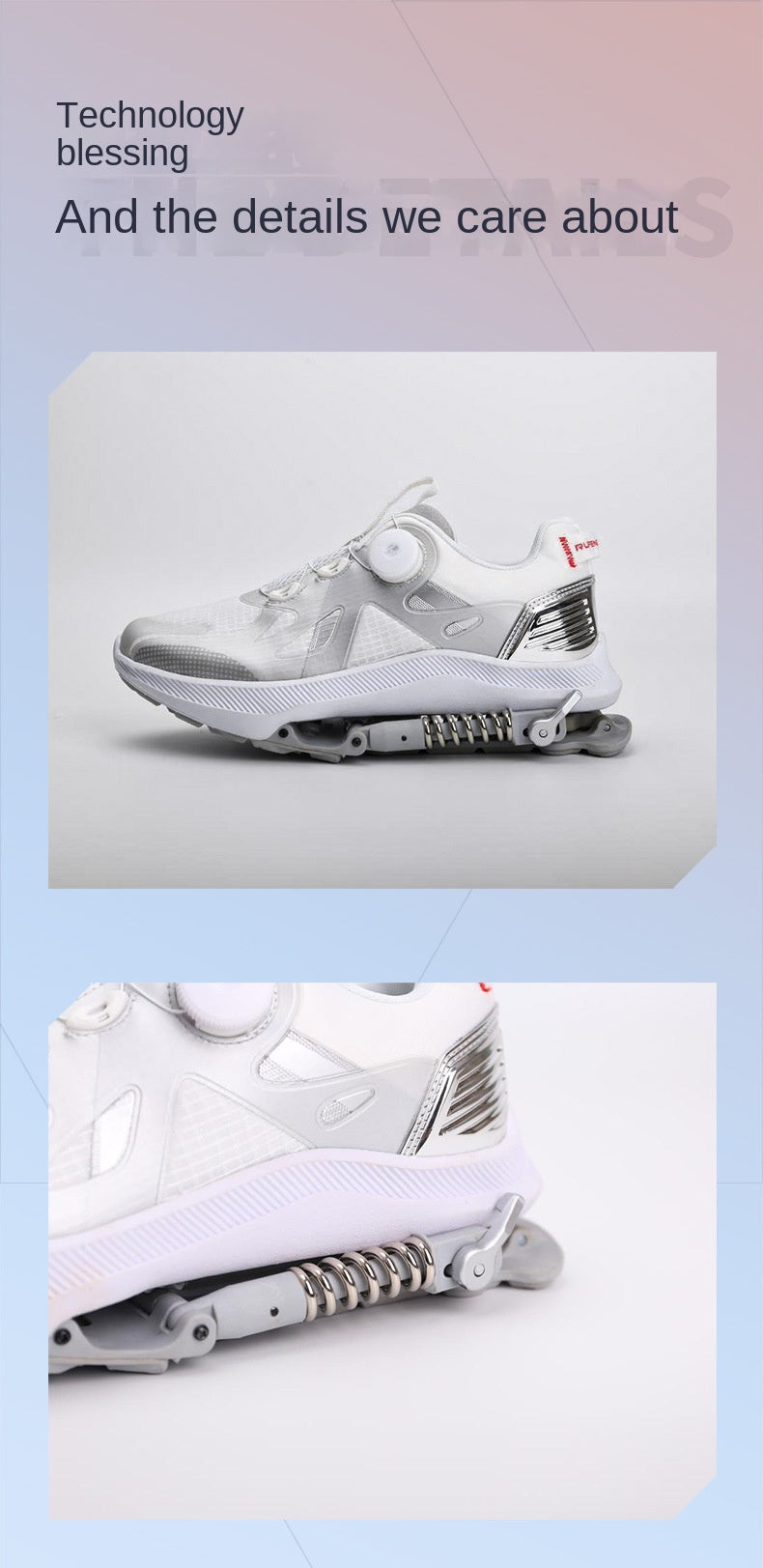 Mechanical running shoes Bouncing Spring shock absorption running Shoes Women men Sneaker Shoes - Clikcy