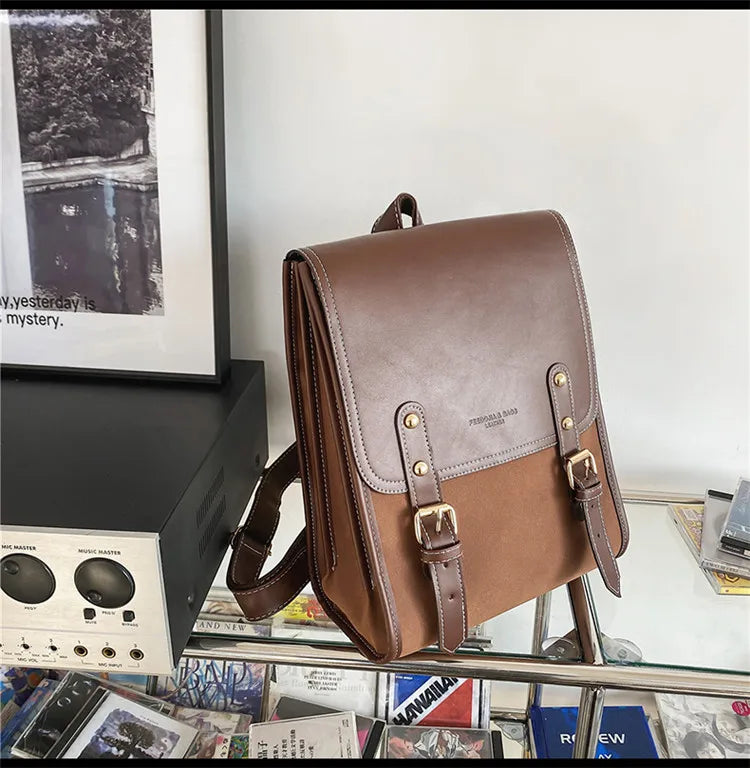 Preppy style women backpack Large Capacity Laptop Bag Casual School Backpacks for Girls patchwork Travel bags for Female totes - Clikcy