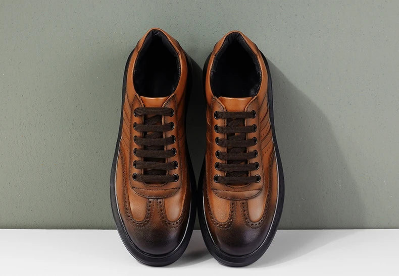 XIMO BULL Autumn Men's Casual Leather Shoes, Quality Men's Casual Sports Shoes, Business Outdoor Shoes, Men's Driving Work Shoes