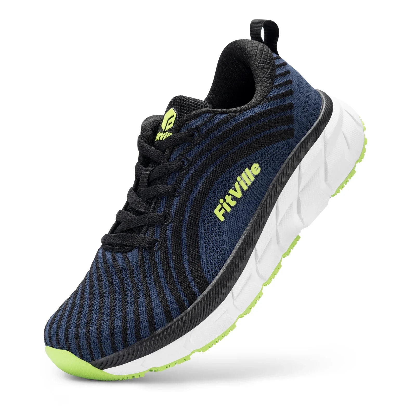 FitVille Wide Toe Box Shoes for Men Cushioned Well Extra Wide Width Shoes Non Slip Wide Lightweight Breathable Running Shoes - Clikcy