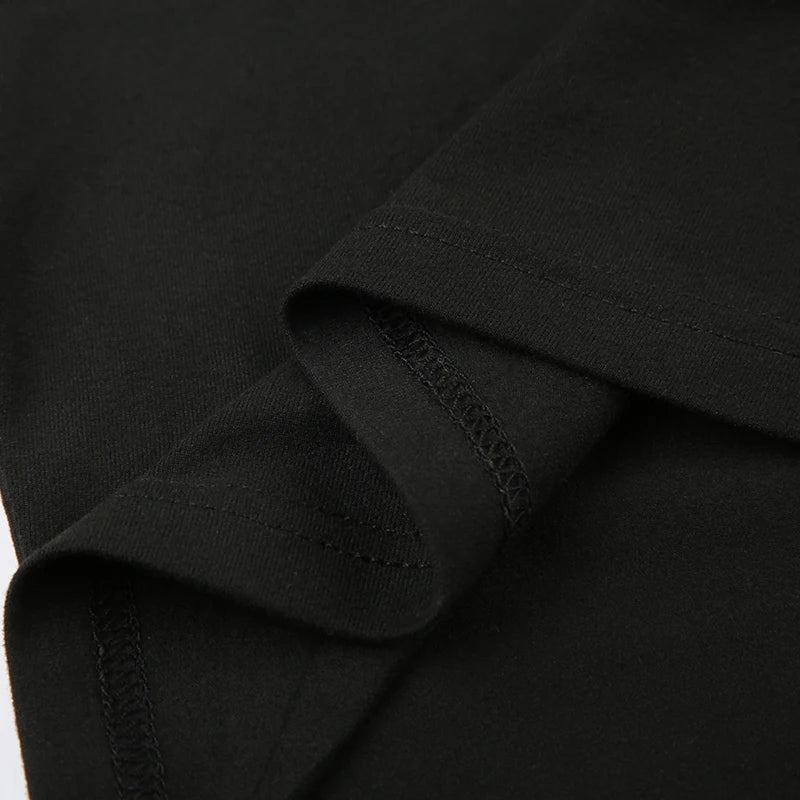 CIBBAR Sexy Deep V Neck Crop Top Women Basic Solid Tee Shirts 2024 Summer New Fashion T-shirts Vintage Clubwear Ladies Clothing - Clikcy